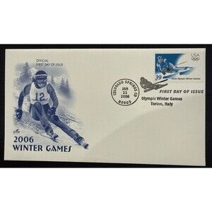 First Day Cover, Postal Commemorative Society 2006 Winter Olympics W/Sleeve